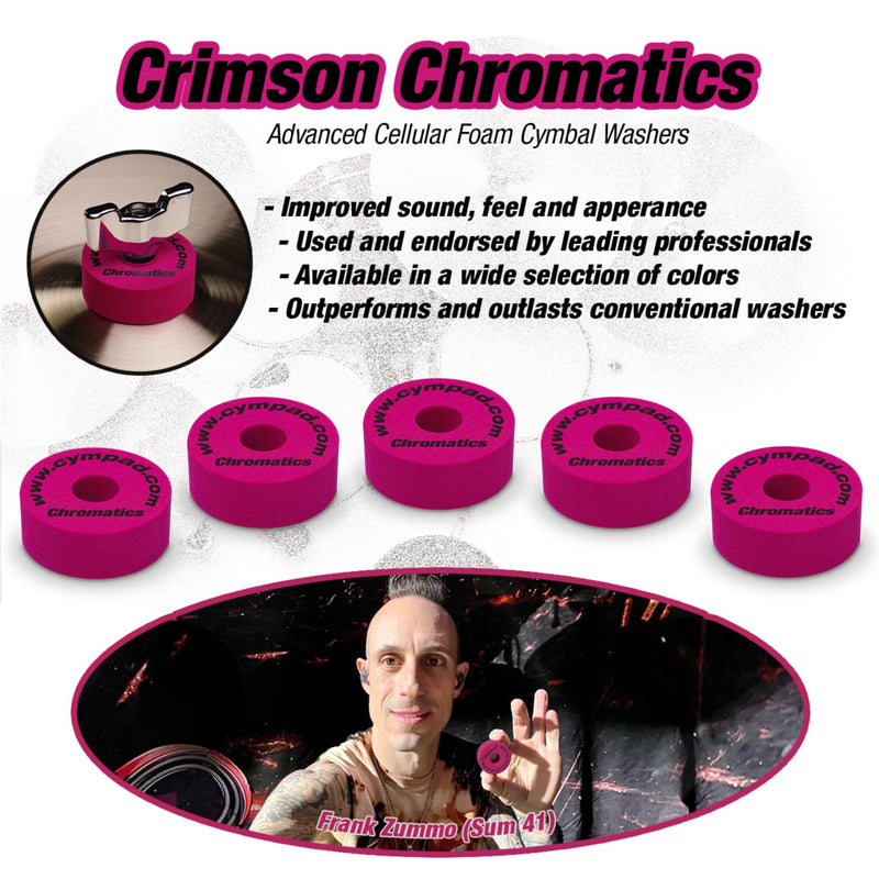 Chromatics Foam Cymbal Washer Set 40/15mm Crimson
