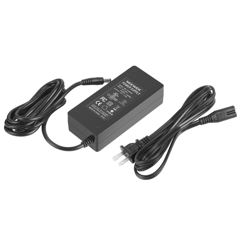 Neewer AC 100-240V to DC 12V 5A 60W Power Supply Adapter with 6.5 feet/2 Meters Power Cable Compatible with 660 960 LED Video Light and Max. 12V 5A 60W Ring Light (US Plug)