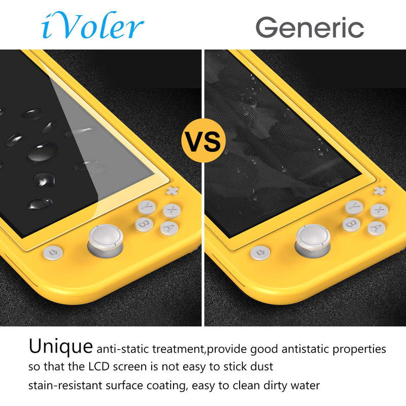 ivoler 4-Pack Screen Protector Tempered Glass for Nintendo Switch Lite, Transparent HD,High Definition,Clear Anti-Scratch with Anti-Fingerprint Bubble-Free Fit Switch Lite 2019