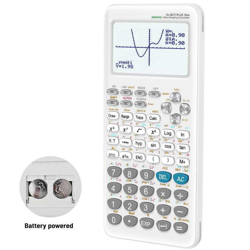 Graphing Calculator, Calculator with Graphics Functions, Large Display for Students, Algebra Calculus Trigonometry, 360+ Functions, UL-84
