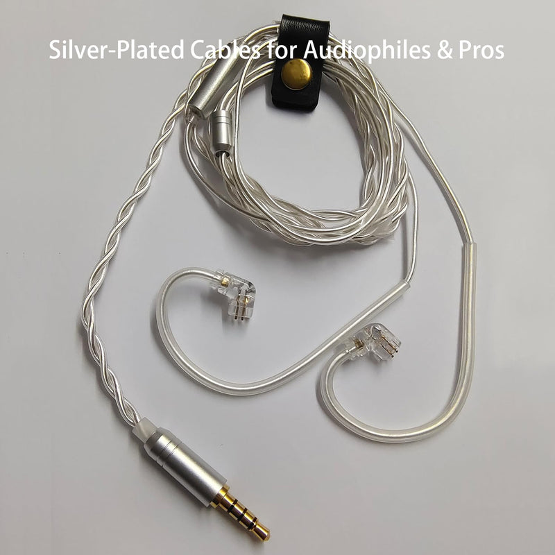 RitMoment RIT10 Pro Wired Earbuds - Balanced Sound & Rich Bass, Dual Magnetic Dynamic Driver, Ultra Comfort, in Ear Monitor IEM Earphones (3.5 No Mic + Type-C Cable, Clear) NO-MIC+Type-C Cable