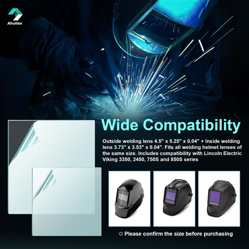 [AUSTRALIA] - 3350 Welding Helmet Lens for Lincoln Electric Viking Welding Hood Cover Clear Lenses - KP3044-1 KP2898-1 (10 PCS Inside + 10 PCS Outside) 