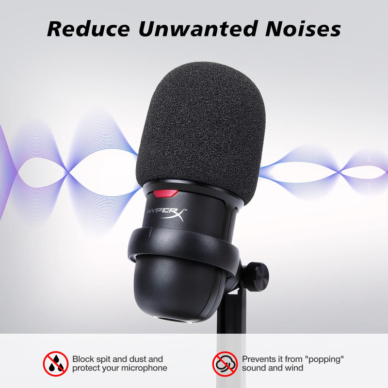 SoloCast Microphone Pop Filter Windscreen - Noise Reduction Gaming Mic Foam Covers, Mic Foam Cover Pop Filter Compatible with HyperX SoloCast White by SUNMON HyperX SoloCast Mic Cover
