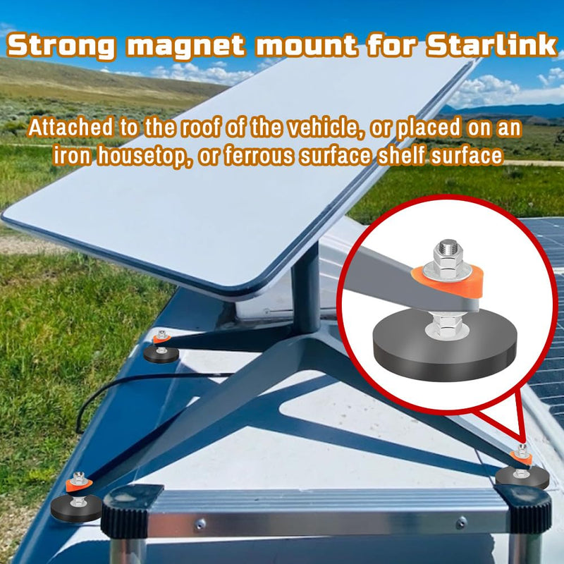 Starlink Magnetic Roof Mount, Aspotify Starlink Magnet Mount, Starlink Mounting Kit for Starlink Antenna Mount, Starlink Roof Mount, Starlink Pole Mount, Compatible with Starlink V2 1-Basic model