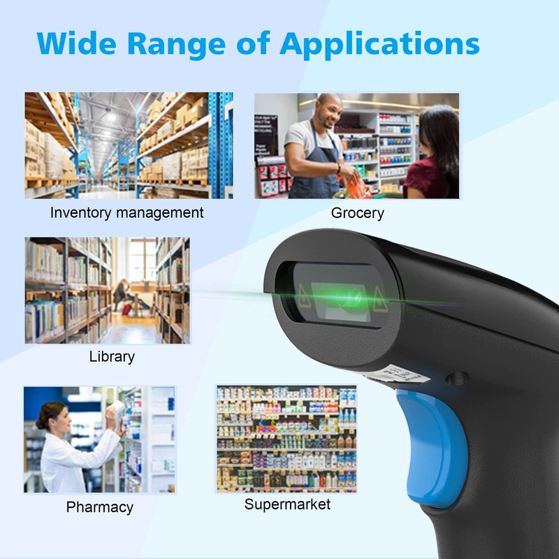 [AUSTRALIA] - REALINN USB 2D QR Barcode Scanner Wired, Automatic Handheld Code Reader Dustproof Waterproof Shockproof Plug and Play Fast and Precise for Mobile Payment, Store, Supermarket, Warehouse 