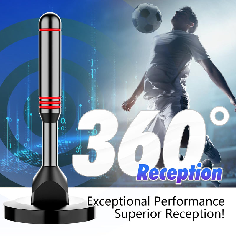 TV Antenna for Smart TV Indoor, 2024 Digital TV Antenna Indoor with Strong Magnetic Base 360°&Long Range Reception for Local Channels, Easy Setup Antenna for TV Without Cable (DT 011-US11) DT 011-US11