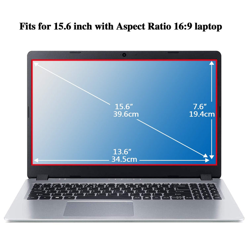 2 Pack 15.6 inch Anti Blue Light Screen Protector,Eye Protection Anti-scratch and Anti-Glare Screen Filter Film for 15.6’’ display 16:9 laptop