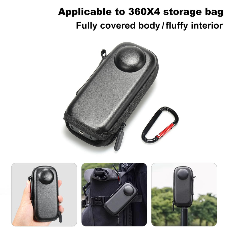 Camera Protective Accessories Kit for Insta 360 X4 Include Lens Guards Silicone Protective Case/Screen Protective/Camera Case(with Buckle) /Front Behind Lens Guards