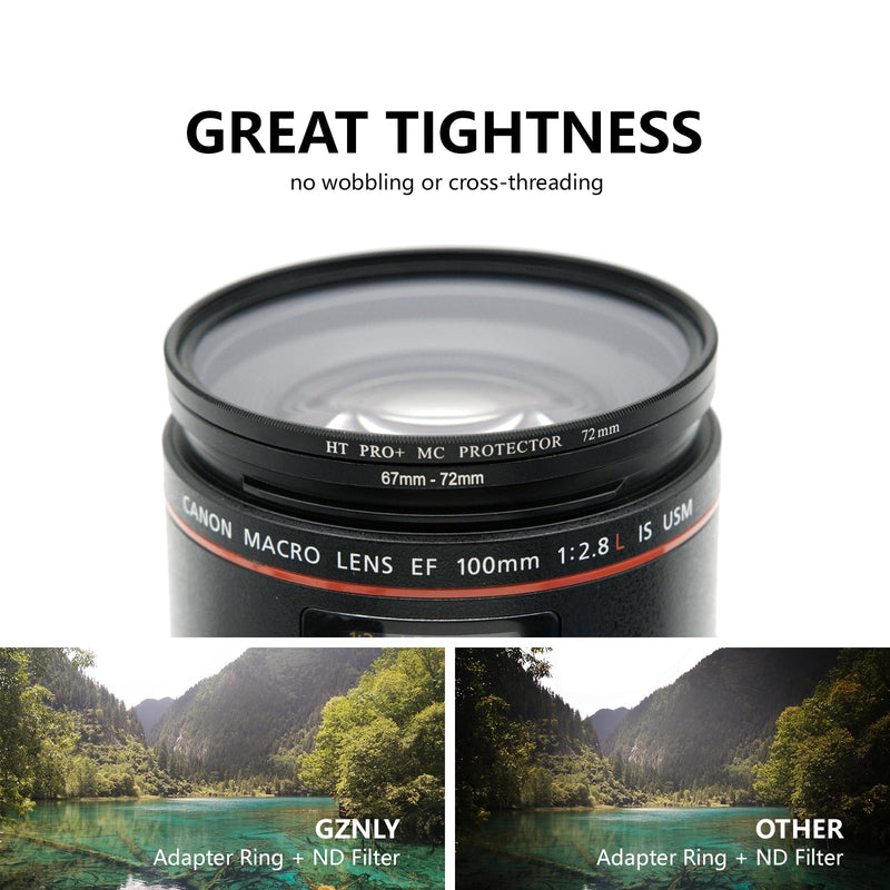 46mm to 52mm Step-up Adapter Rings Filter Adapter Black Metal Step Down Filter Ring Adapter Compatible with All Brand UV CPL ND Camera Lens Filter Stepping Rings (46mm-52mm) 46mm-52mm