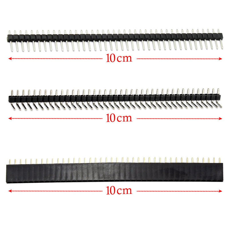 Aussel Pack of 60 Way PCB Board 40 Pin Male Female and Right Angle Header Connector (PIN-3 60 Pieces)