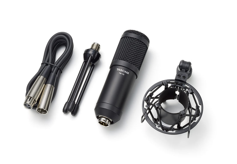 [AUSTRALIA] - Tascam Dynamic Microphone for Broadcast Microphone for Professional Podcasting and Live Streaming (TM-70), Black 