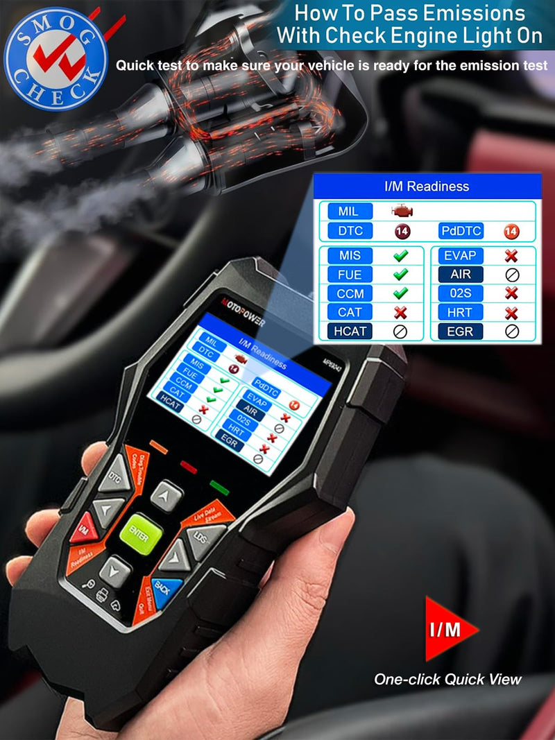 [AUSTRALIA] - MOTOPOWER MP69040 Car OBD2 Scanner Check Engine Fault Code Reader Diagnostic Scan Tool, Black 