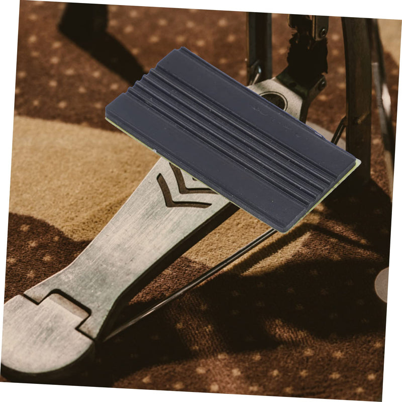 1 Pair Bass Drum Non-slip Rubber Pad Jazz Drum Pedal Guards Kick Drum Pedal Pad Bass Drum Hoop Protector Rubber Drum Hoop Guard Percussion Instrument Part Drum Supply Cushion Metal