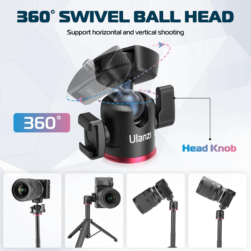 ULANZI MT-73 Extension Pole Tripod, Mini Selfie Stick Tripod Stand Handle Grip for Webcam Canon G7X Mark III Sony ZV-1 RX100 VII A6400 A6600 Cameras Vlogging MT-73 Tripod