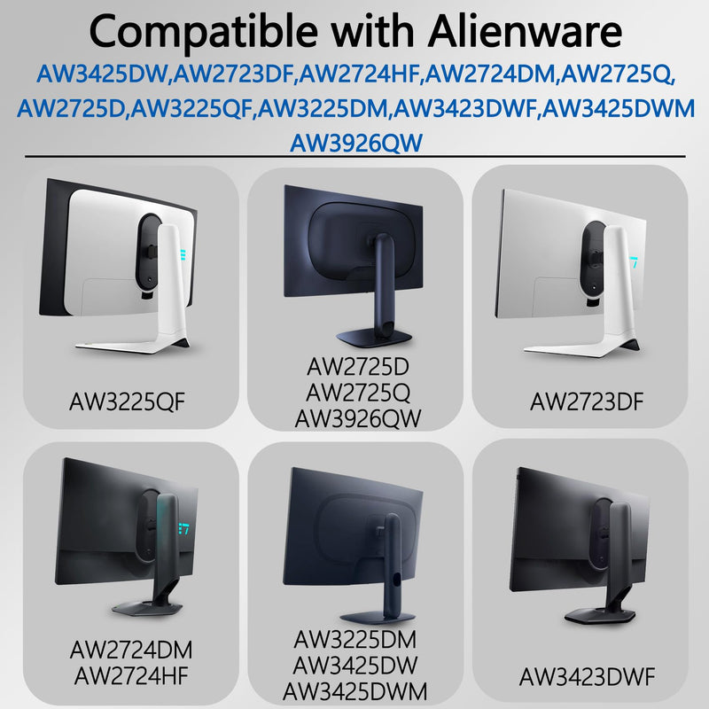 AW3425DW VESA Mount Adapter Compatible with Alienware 27" 32" 34" Monitors | (Fit AW2723DF,AW2724HF,AW2724DM,AW2725Q,AW2725D,AW3225QF,AW3225DM,AW3423DWF,AW3425DWM)–No damage to the display Wall Mount