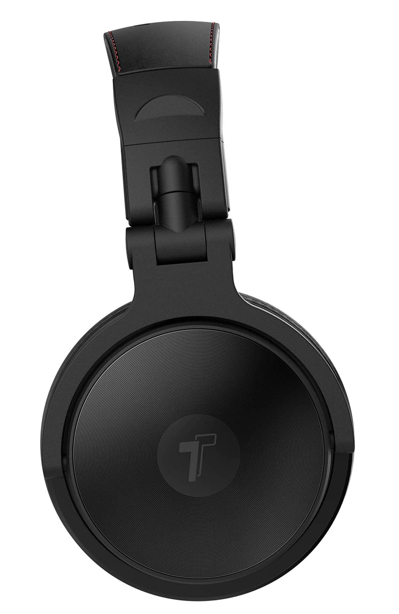Thore Over Ear iPhone Headphones with Lightning Connector (Apple MFi Certified) – Closed Back Studio DJ Monitor Earphones (50mm Neodymium Drivers) (V200 Black/Red)