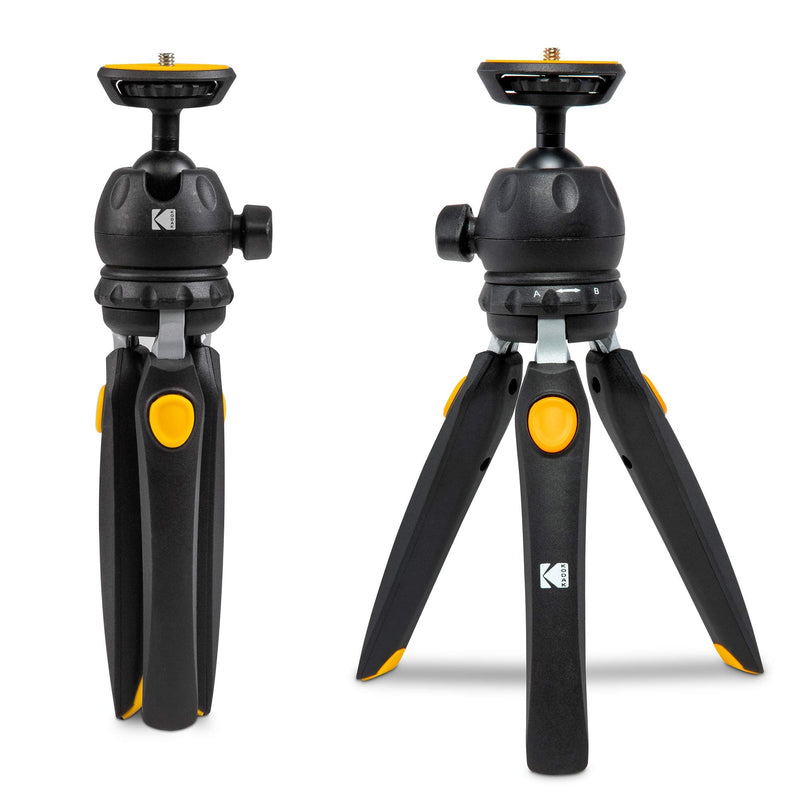 Kodak PhotoGear Mini Adjustable Tripod with Remote, Black
