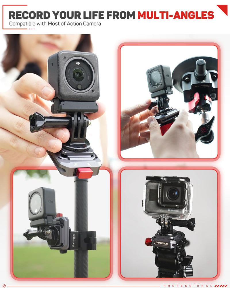 [AUSTRALIA] - IFOOTAGE Q38 Quick Release Plate, Camera Quick Release Tripod Mount Adapter with 1/4" Screw, QR Adapter for Sony Canon DSLR, Tripods, Monopods, Sliders, Stablizers, Monitors Q38-Standard 