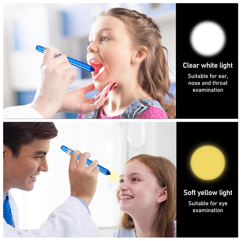 Diagnostic Light, Pack of 10 Pupil Lights, Medical Penlight, LED Pen Lamp with Pocket Clip, Medical Lamp for Nurses, Doctors, Students, Reusable