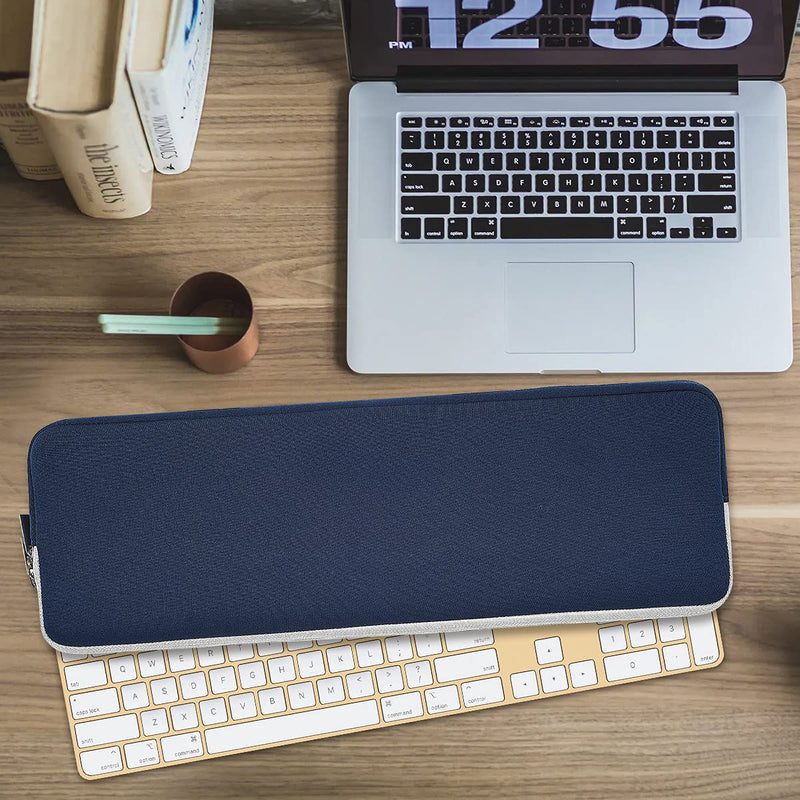 Keyboard Case Sleeve Bag for 2022 Mac Studio/Apple iMac 24 inch 2021 Magic Wireless Keyboard with Touch ID and Numeric Keypad A2520/Magic Keyboard MQ052LL/A A1843, Magic Keyboard Protector-Navy Blue Magic Keyboard with Numeric Keypad Navy Blue