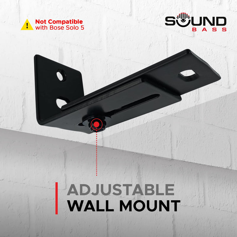 Soundbar 300/500/550/600/700/900/Ultra, TV Speaker Adjustable Wall Mount Kit, Black, for Bose Sound Bar Smart 300 500 550 600 700 900 Ultra Mounting Bracket