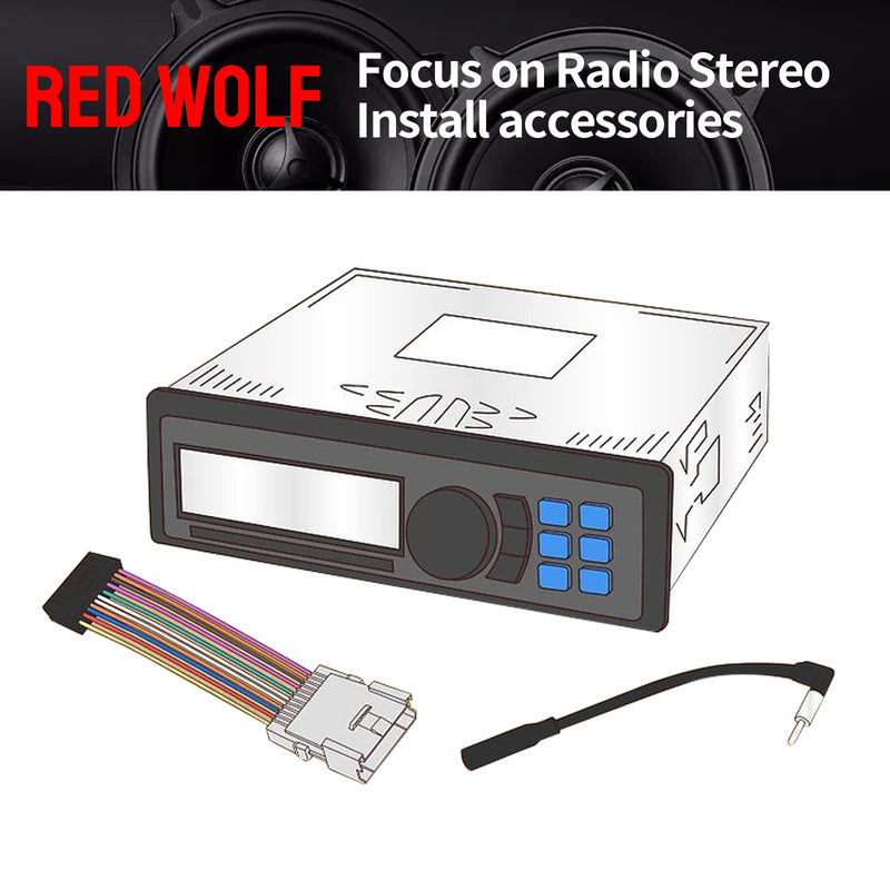 RED WOLF Radio Wire Harness Compatible with 2013-2017 Hyundai Elantra/Santa Fe, 22014-2018 Kia Forte Sorento MP3 CD Player Connector Plug Aftermaket Stereo Installation