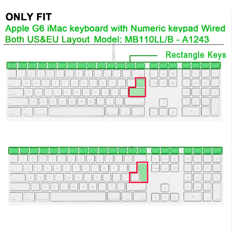 MMDW English Silicone Premiere Pro CC Shortcuts Hotkey Keyboard Cover Skin for iMac G6 MB110LL/B MB110LL/A A1243 Keyboard with Numeric Keypad NumberPad(US and EU Version)
