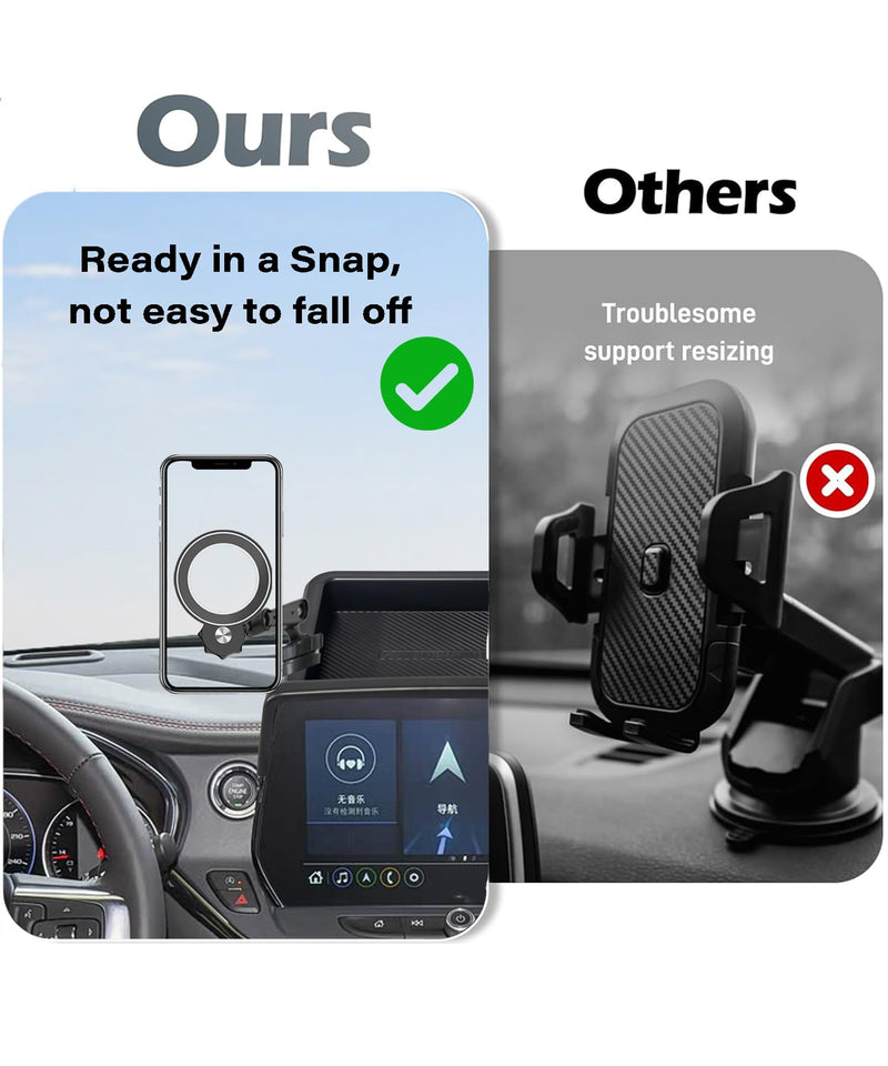 Car Phone Holder for 2023 2024 2025 2026 Chevrolet Blazer Accessories Apply to 10.2 in Screen Fixed Clip Magnetic Cell Phone Mount with Dashboard Storage Tray for 2023-2026 Blazer(10.2 Inch+Storage Tray)