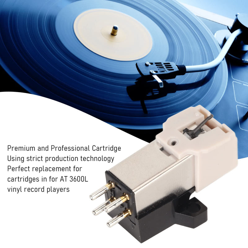AT-3600L Magnetic Cartridge, Magnetic Cartridge with Needle, High Accuracy Replacement Magnet Turntable Cartridge for Turntable Record Player