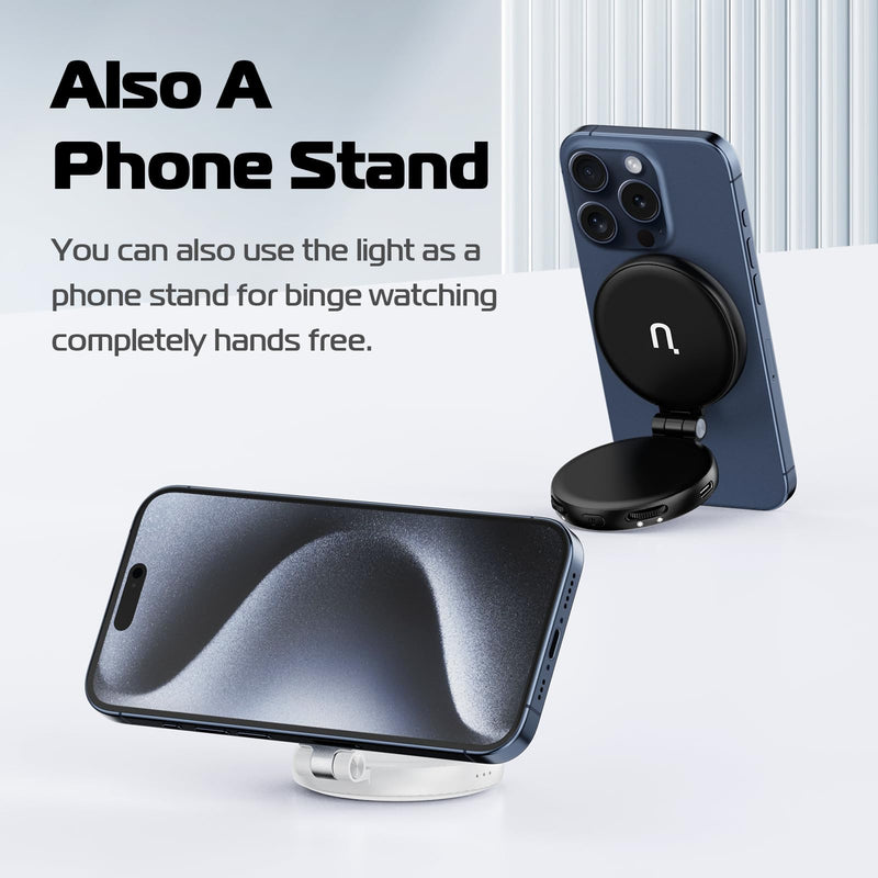 ULANZI Magnetic Selfie Light White, LED Fill Light Compatible with Magsafe, LED Selfie Ring Light Included Sticky Ring for Phones, for Selfies/Photography/TikTok/Zoom Calls/Video Conference Color
