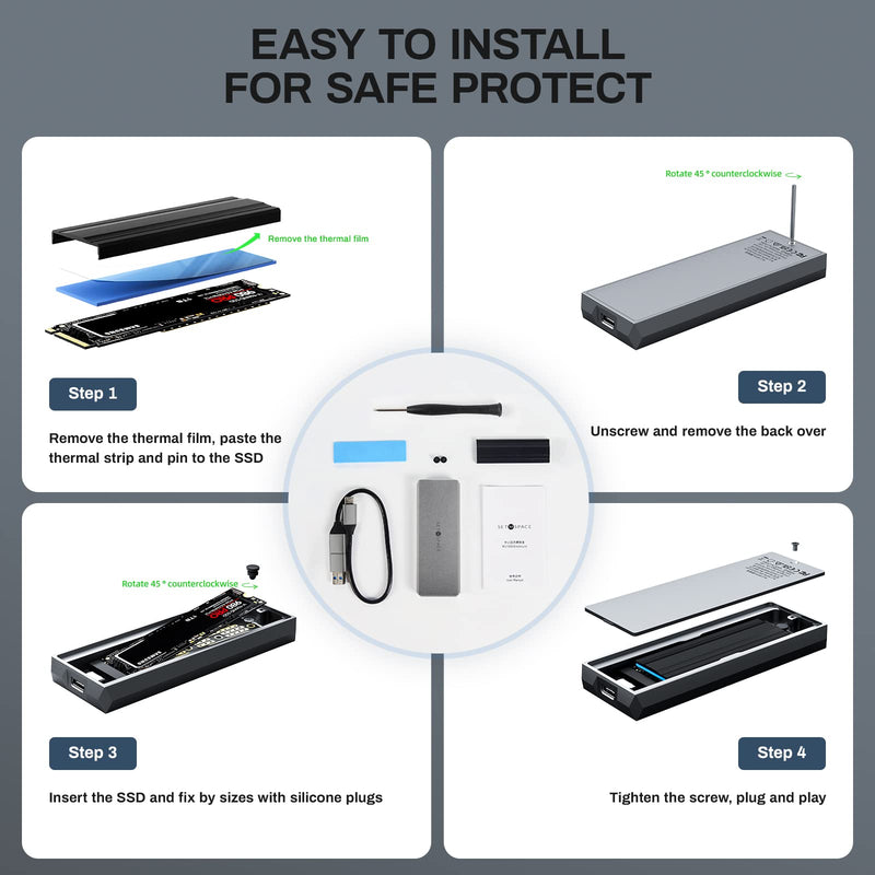 6 Gbps SATA Enclosure and 10 Gbps NVME Enclosure