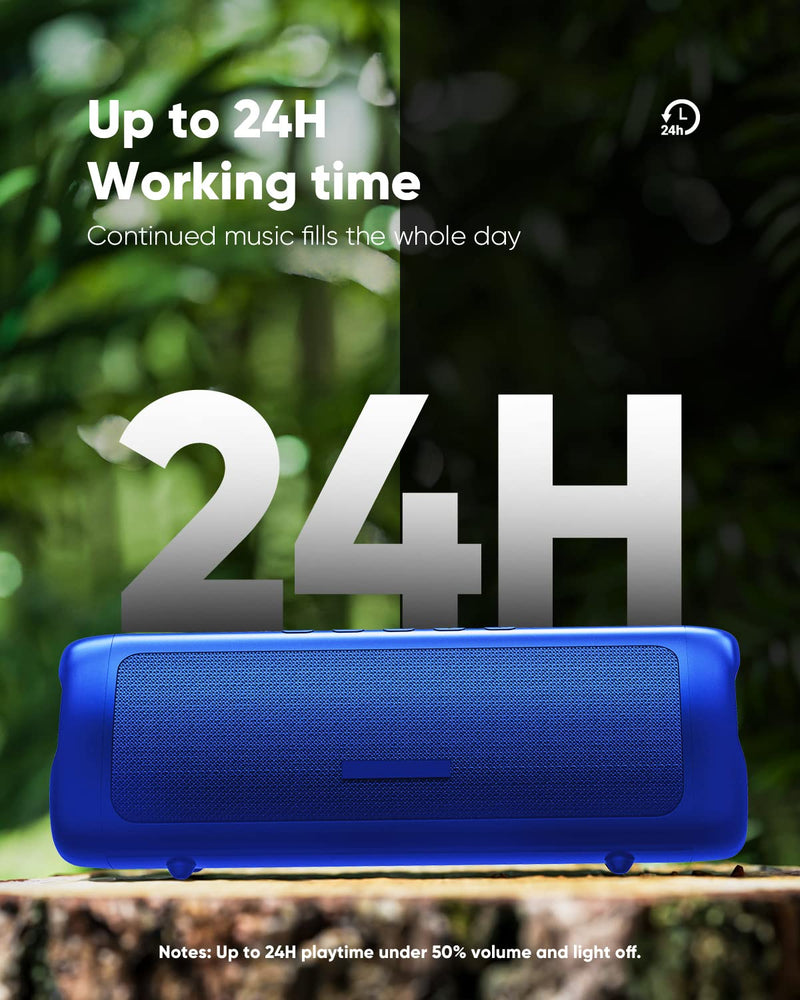 Bluetooth Portable Wireless Speakers with HD Sound, IPX5 Waterproof, Up to 24H Playtime, TWS Pairing, BT5.3, for Home/Party/Outdoor/Beach, Electronic Gadgets, Birthday Gift (Blue) 1pcs-Night Blue
