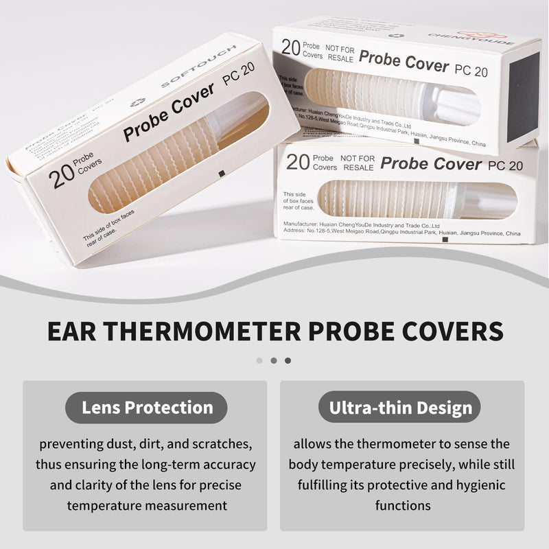 [AUSTRALIA] - 500 Counts Thermometer Ear Covers, Ear Thermometer Probe Covers, Lens Filters/Refill Caps for All Braun Ear Themometer Models, BPA Free Digital Disposable Ear Thermometer Covers 500 