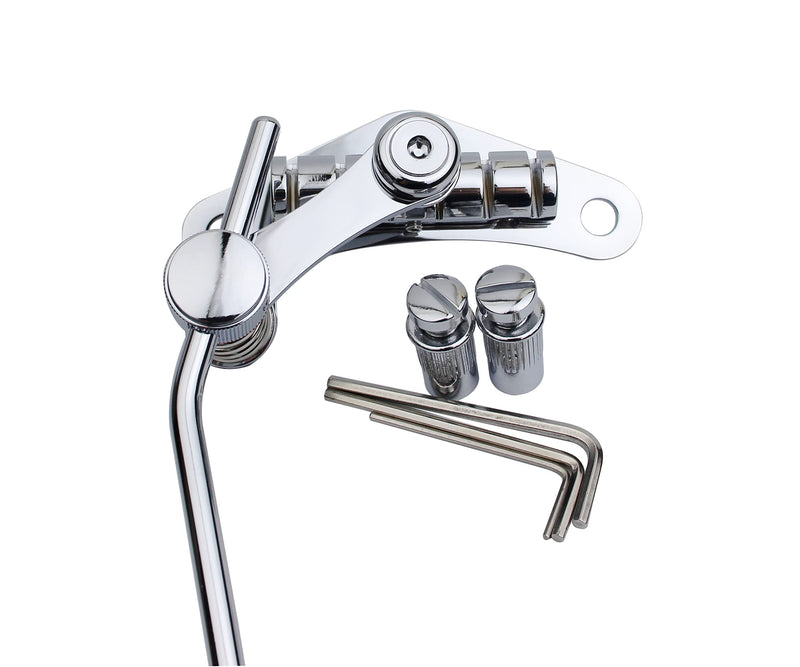 [AUSTRALIA] - Guyker Tune-O-Matic Style Electric Guitar Bridge Stop Bar Tailpiece Tremolo Compatible with LP SG Guitars TM85, Chrome 