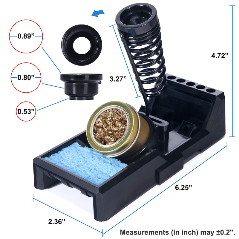 YIHUA X-4 Premium Soldering Iron Holder with Brass Wool, Cleaning Sponge and Soldering Tip Slots