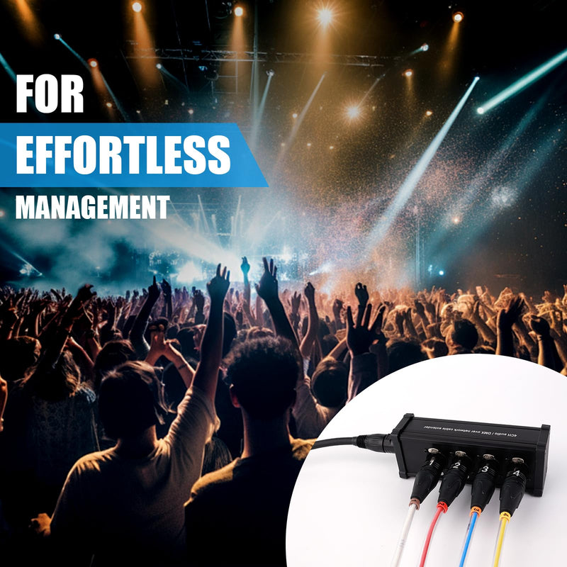 [AUSTRALIA] - Toronce 4 Channel Professional Multi-Media Snake Cable 4 Pairs Male to Female 3 Pin XLR Balanced Audio Extension Cable (10Feet) 4-Channel _10t 