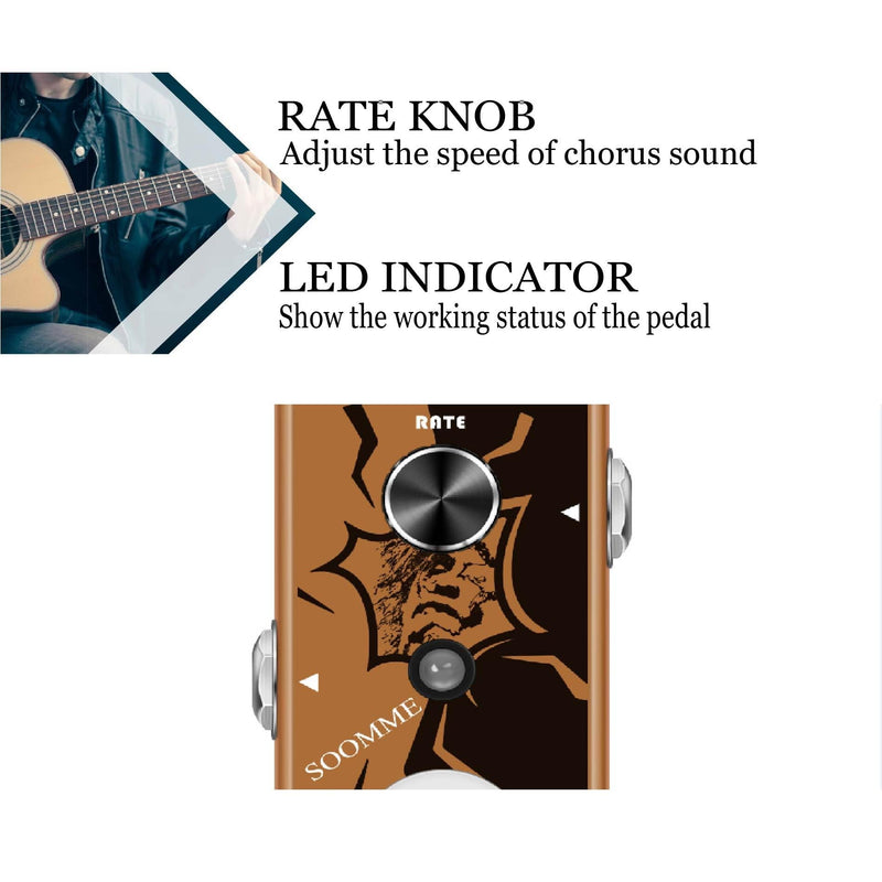 [AUSTRALIA] - Analog Chorus Guitar Effect Pedal for Electric Guitar with High Warm And Clear Sound Mini Size True Bypass 