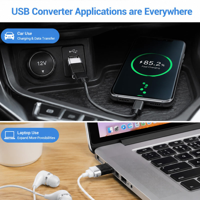 6 PCS USB-C to Micro USB Adapter, USB C Adapter | Type C Female to Micro USB Male Convert Connector, Micro USB Male to USB C Female Adapter Support Charge Data