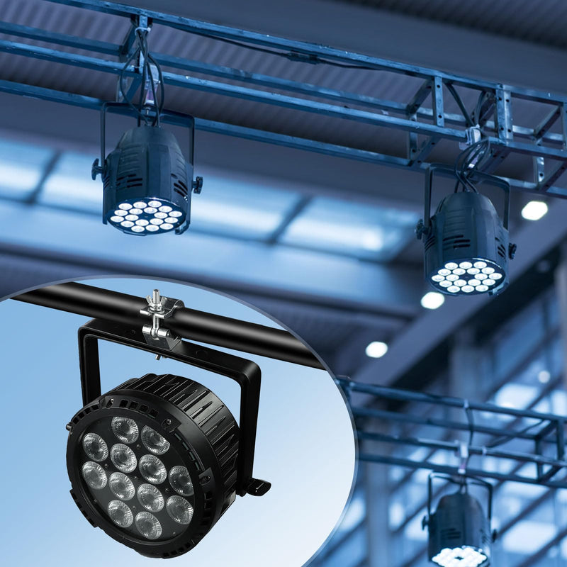 4PackS Stage Light Clamps Hooks Thickened Reinforced, Aluminum Alloy Heavy Duty 220lb/100kg, Fit 1.1~1.26 Inch(28mm-32mm) OD Tube/Pipe for DJ Lighting Par Lights Spot Light 28-32mm&220lb