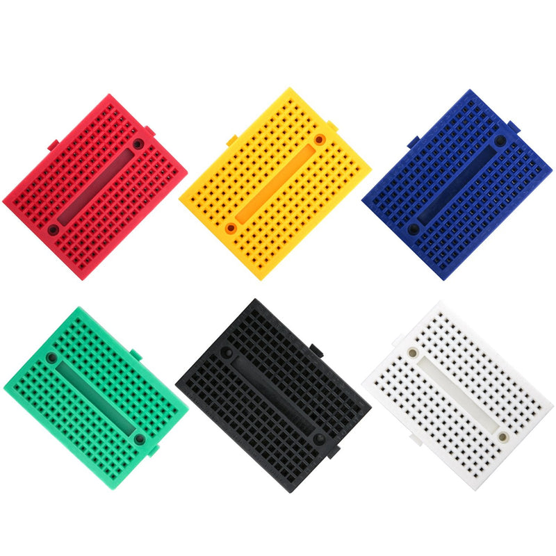 ELEGOO Breadboard Set of 6 170 Tie Points Mini Breadboard Kit for Arduino
