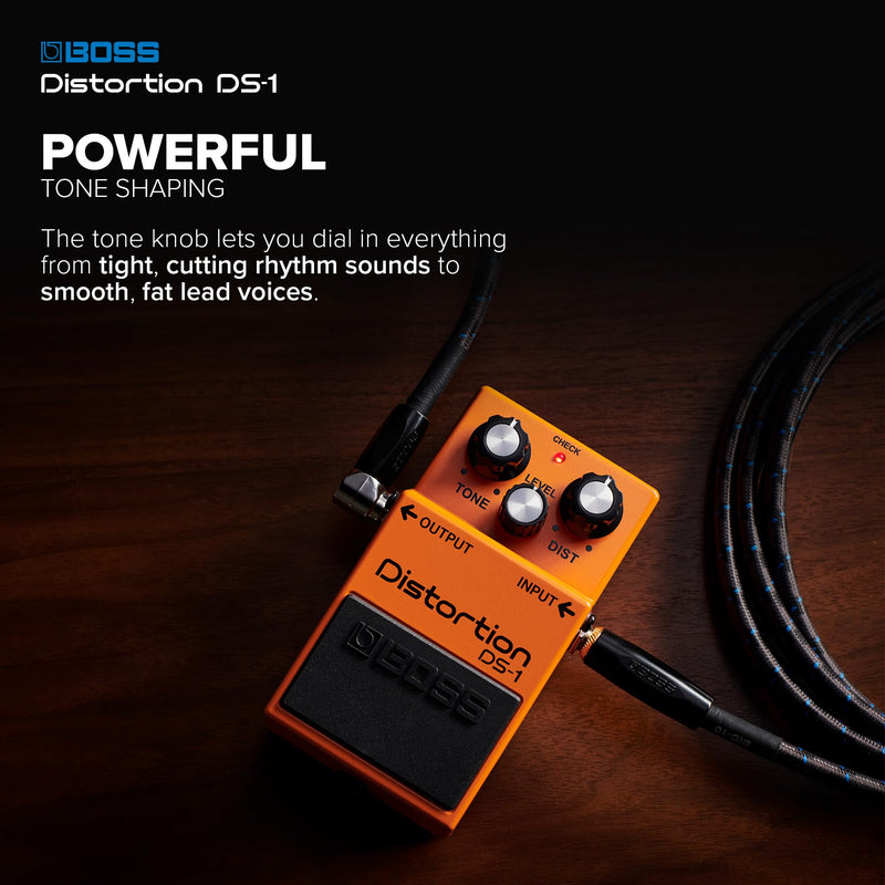 BOSS DS-1 Distortion | Compact Distortion Pedal | The Benchmark in Guitar Distortion | Hard-edged Attack & Smooth Sustain | Wide Tone Range Single Mode Standard