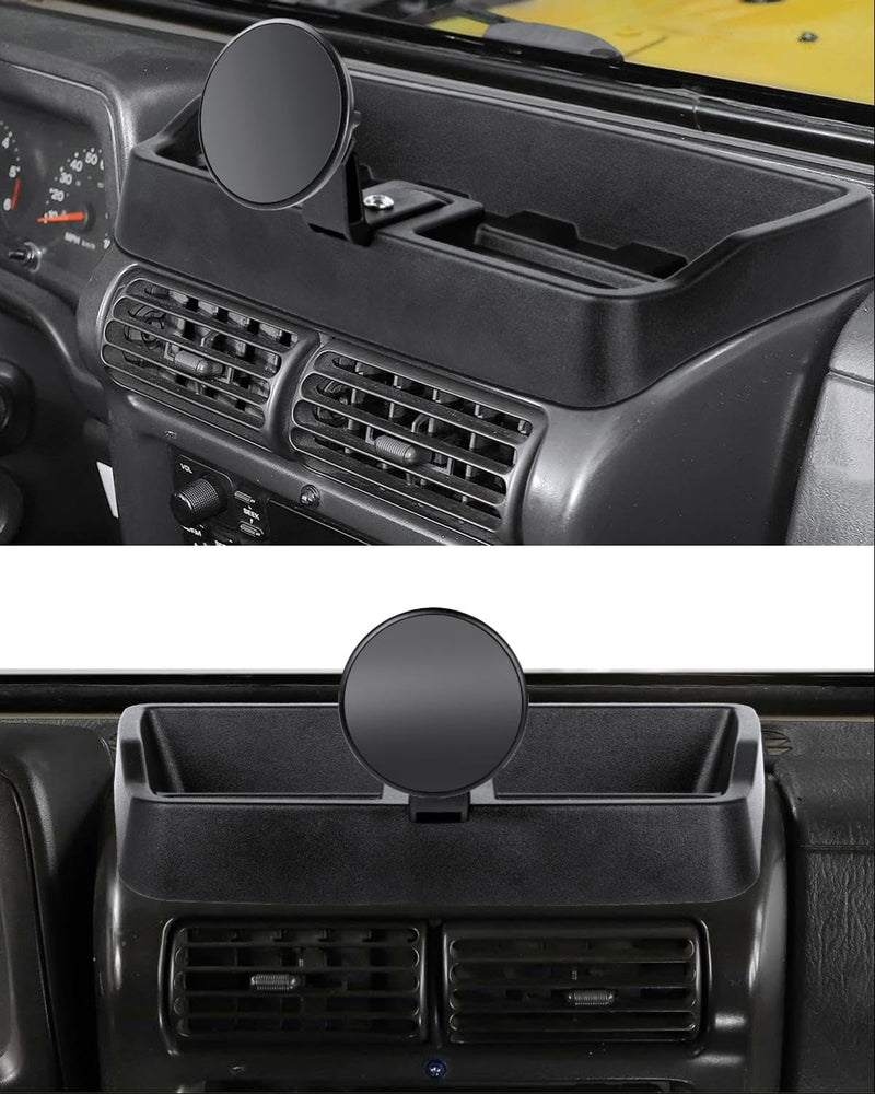 Magnetic Wrangler TJ Phone Mount, Phone Holder for Wrangler TJ Compatible with TJ 1997-2006, Wrangler TJ Accessory for Car Dashboard Magsafe (magnetic ring included)