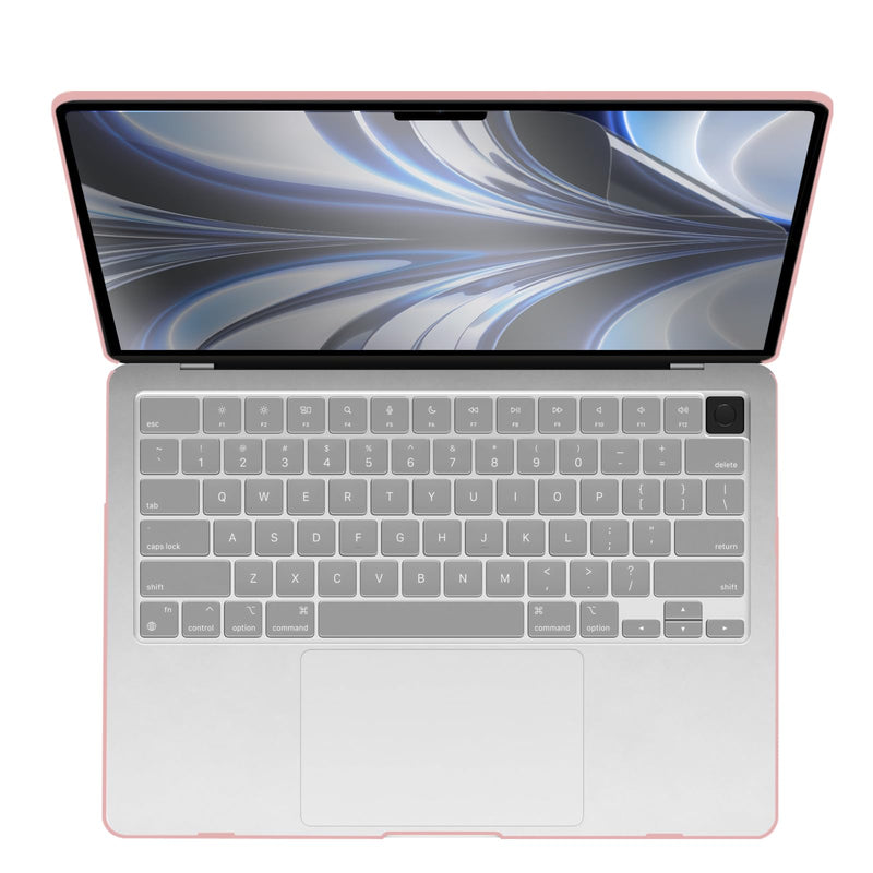 IBENZER Compatible with 2024 2023 2022 MacBook Air 13 inch Case M3 A3113 M2 A2681, HardShell Case & KeyboardCover & ScreenFilm & Type-C Adapter for Mac Air 13.6, Cherry, AT13-KK-CHRY+2TC For Macbook Air 13.6" M3 A3113 M2 A2681