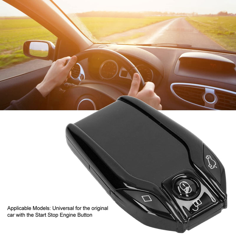 Universal Smart Key TK800+ LCD Touch Screen, 2 PCS | Keyless Entry Auto Lock Unlock for Start Stop Engine Vehicles, Aluminum Alloy Frame, Anti-Loss Contact Info Display Black