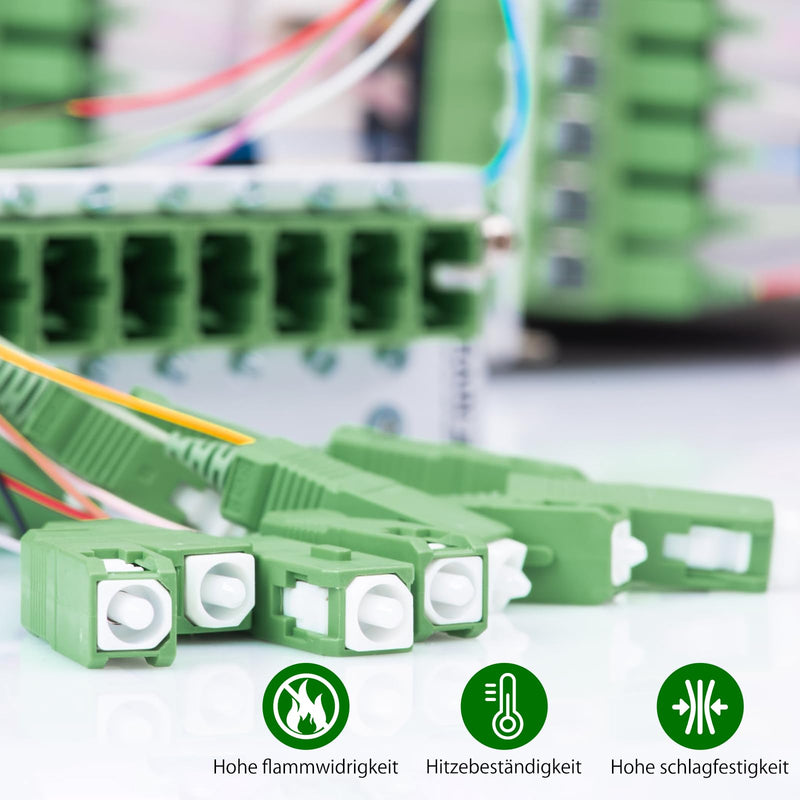 HENGBIRD Fibre Optic Adapter LC/APC Female to SC/APC Male Singlemode 9/125um Simplex Hybrid Fibre Optic Adapter Plug Fiber Cable Extension for Interface Conversion, OTDR, VFL etc.