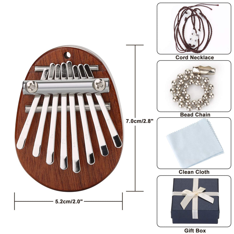 [AUSTRALIA] - Mini Kalimba 2 Packs with Case, Fixm 8 Keys Finger Thumb Piano Great Gifts for Kids, Adults and Beginners 