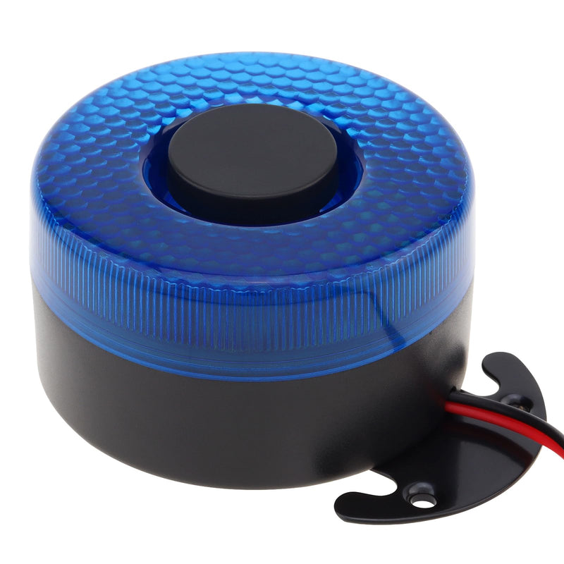 Alert Siren, 12V/24V 6 Tone Car Alarm Auto Warning Siren Horn for Motorcycle Car Vehicle, 105dB Buzzer Horn Alarm Siren with LED Light