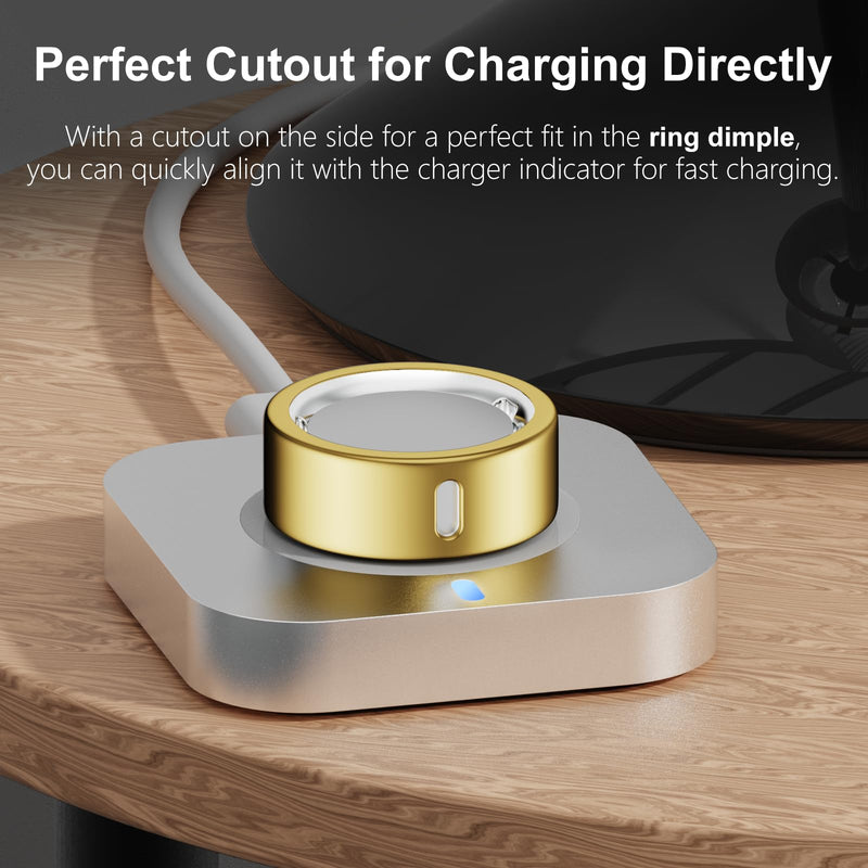 2 Pack TPU Cover and Charger Compatible for Oura Ring Gen 4- Size 6 -Accessories for Workout Gym Women Men