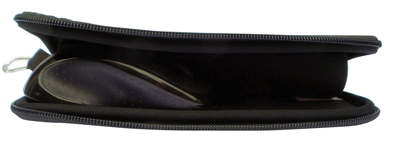 Travel Mouse Case Electronics Organizer Bag | Laptop Cord Cable Accessory Pouch with Extra Rolled Up Travel Mouse Pad | Pouch Also Unzips Flat Into Mouse Pad (Black) charcoal