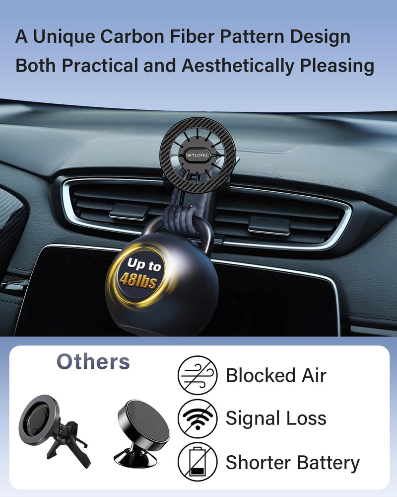 SKYLOTEC Magnetic Car Phone Holder for Toyota Tacoma 2016-2023 Accessories | Automobile Cradles Magnet 3rd Gen Tacoma Cell Phone Dashboard Air Vent Mount for MagSafe iPhone Samsung 2016-2023 Toyota Tacoma